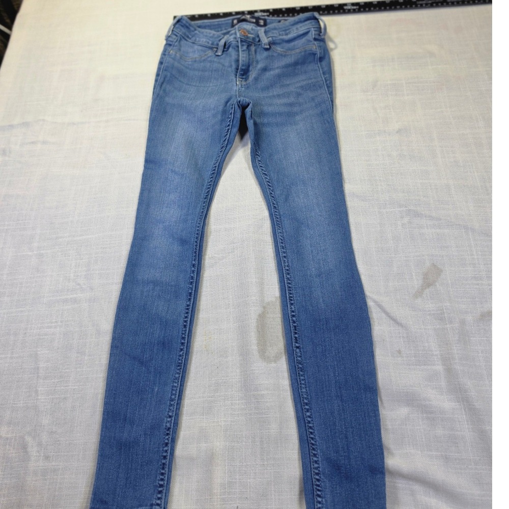 Hollister Low-Rise Jean Leggings Womens 0S W24 L26 Blue Advanced Stretch Denim
